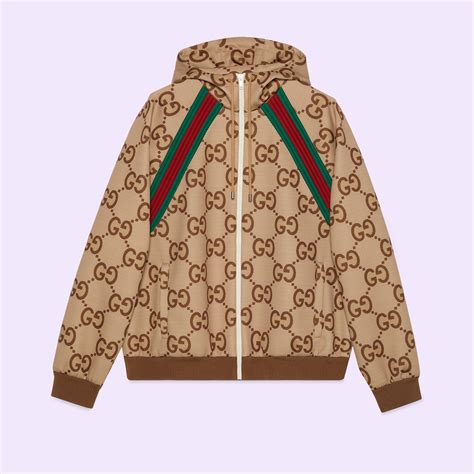 Gucci Jumbo GG zip jacket with Web